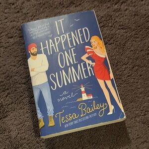 It Happened One Summer by Tessa Bailey - Illustrated Blue Paperback